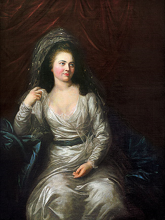 Friederike Luise Auguste von Hofenfels, Ölgemälde von Anton Graff
