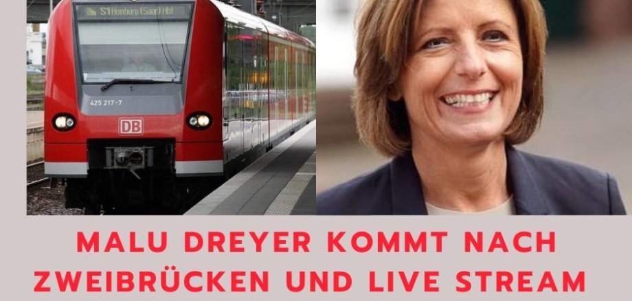 Malu Dreyer kommt nach Zweibrücken wegen der S-Bahn Zweibrücken Homburg