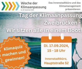 Tag der Klimaanpassung Zweibrücken - Wir sitzen alle in einem Boot! - 1 Tag der Klimaanpassung Zweibrücken - Wir sitzen alle in einem Boot! - 1