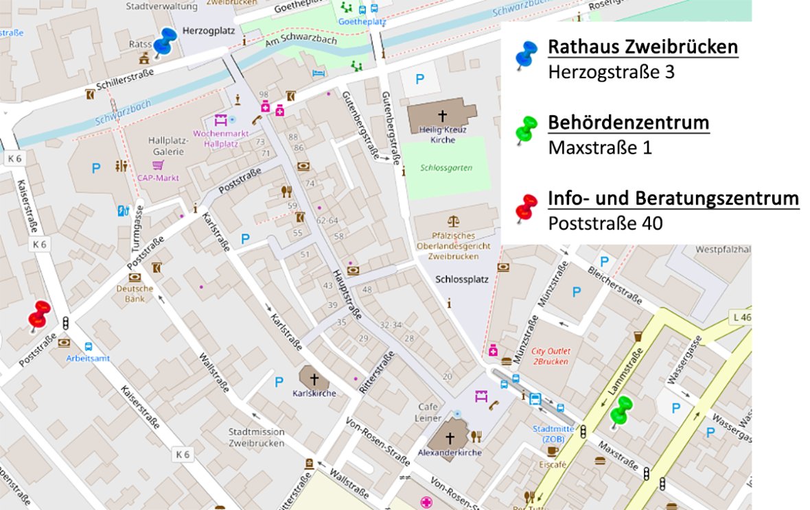 Gebäudewegweiser Stadtverwaltung Zweibrücken